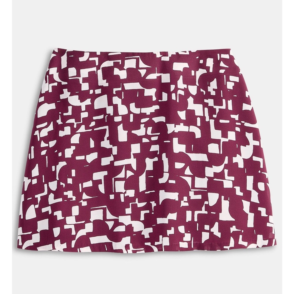 Women's Geo Puzzle Print A-Line Mini Skirt,